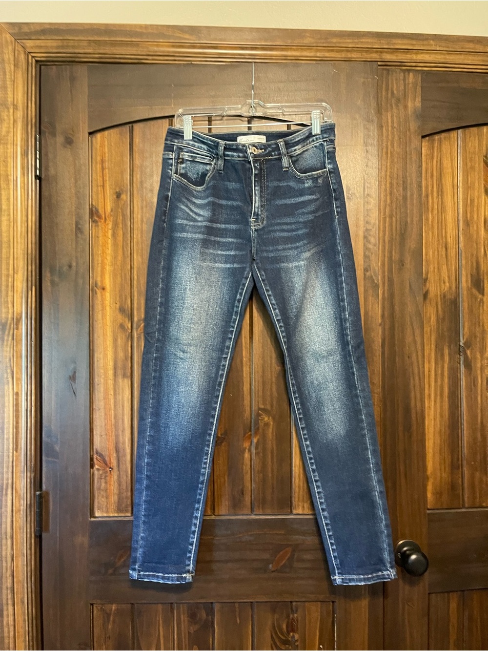 KanCan Women's Skinny Jeans - Medium Dark Blue Wash